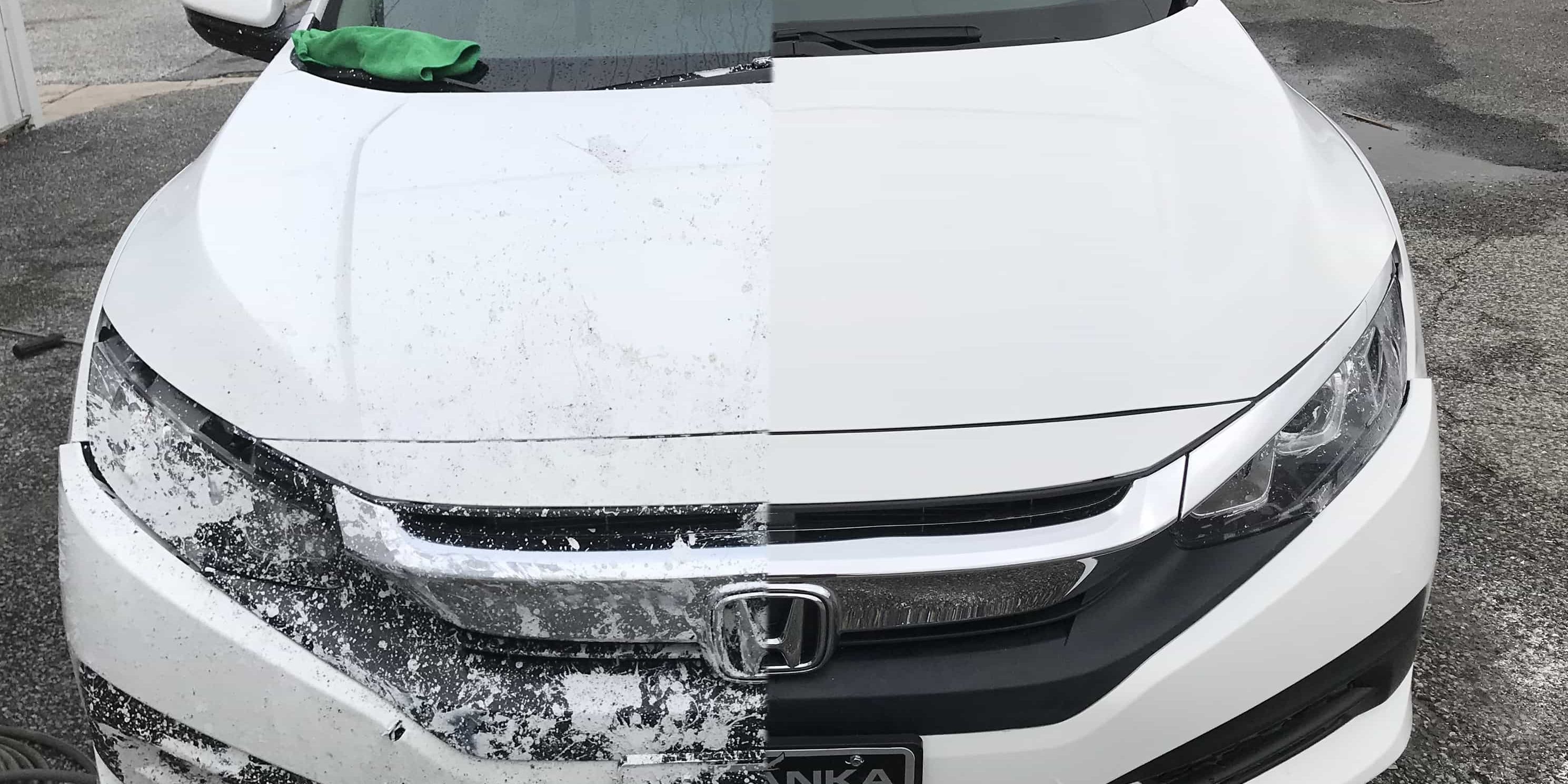 latex and asphalt paint spill